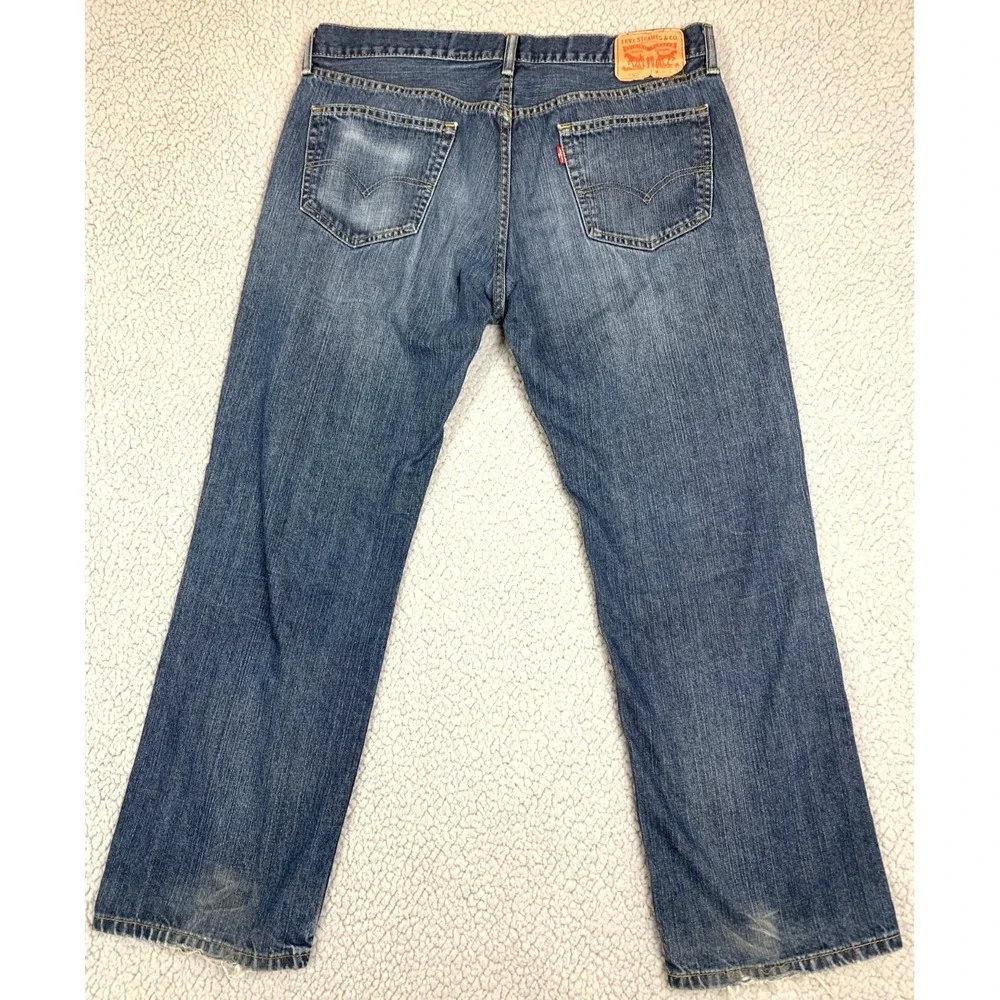 Levi's‎ 559 Jeans Mens 36x30 Blue Distressed Denim Relaxed Straight Fit